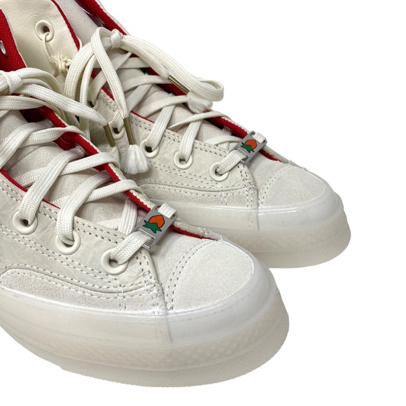 Converse Chuck 70 Marquis Shoes Women's Leather Egret High Top Sneakers A05262C - Picture 5 of 9